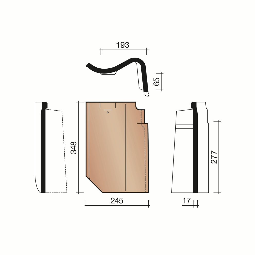 Technical drawing of the Oude holle 451 rechter gevelpan